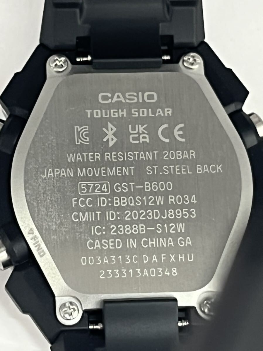 CASIO G-SHOCK 腕時計 ジーショック GST-B600ソーラー ブラック 2024年2月発売_画像6