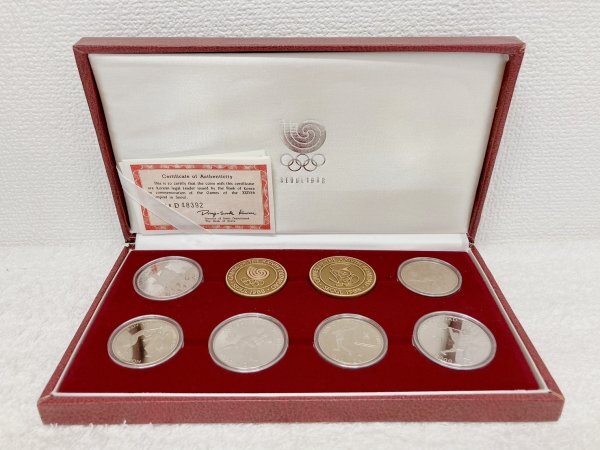 【大黒屋】1988年ソウルオリンピック 記念硬貨6枚セット 1000W/2000W×各3枚 長期保管品_画像1