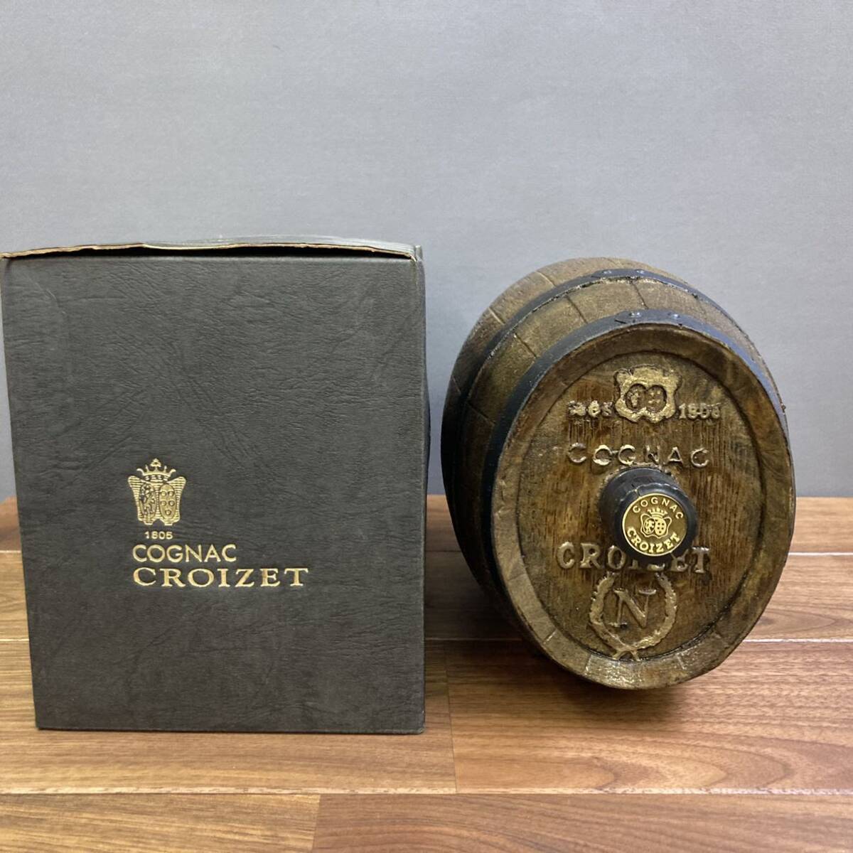 希少 NAPOLEON COGNAC CROIZET 樽型 オールド 古酒 ナポレオン 樽型ボトル ブランデー の画像3