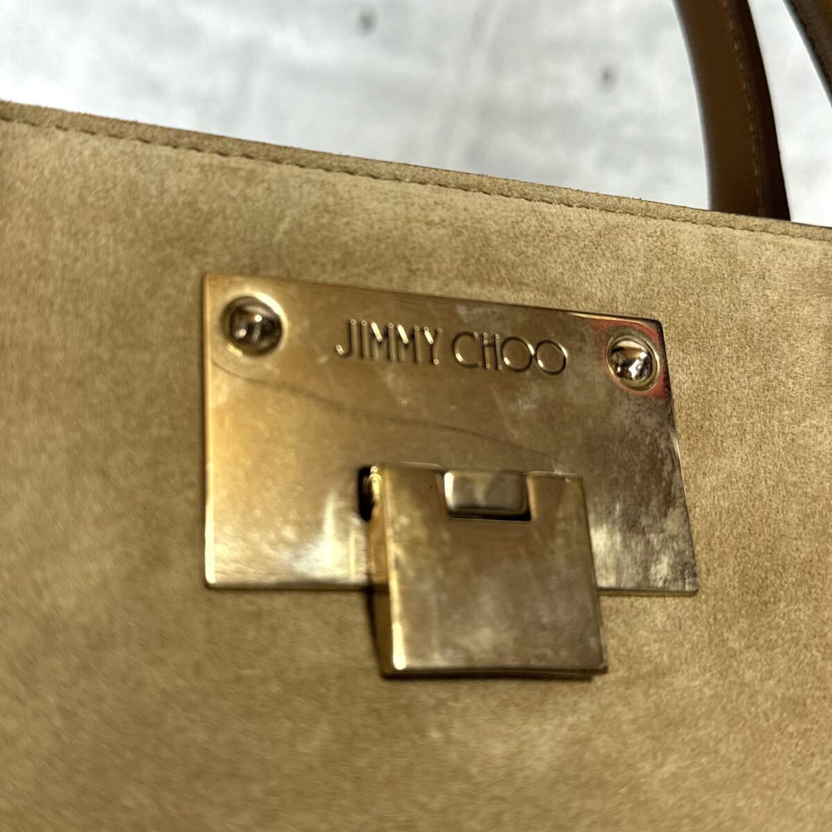 JIMMY CHOO ジミーチュウ RILEY ライリー ベージュ ハンドバッグ トートバッグ ショルダーバッグ レザー イタリア製 シルバー金具 