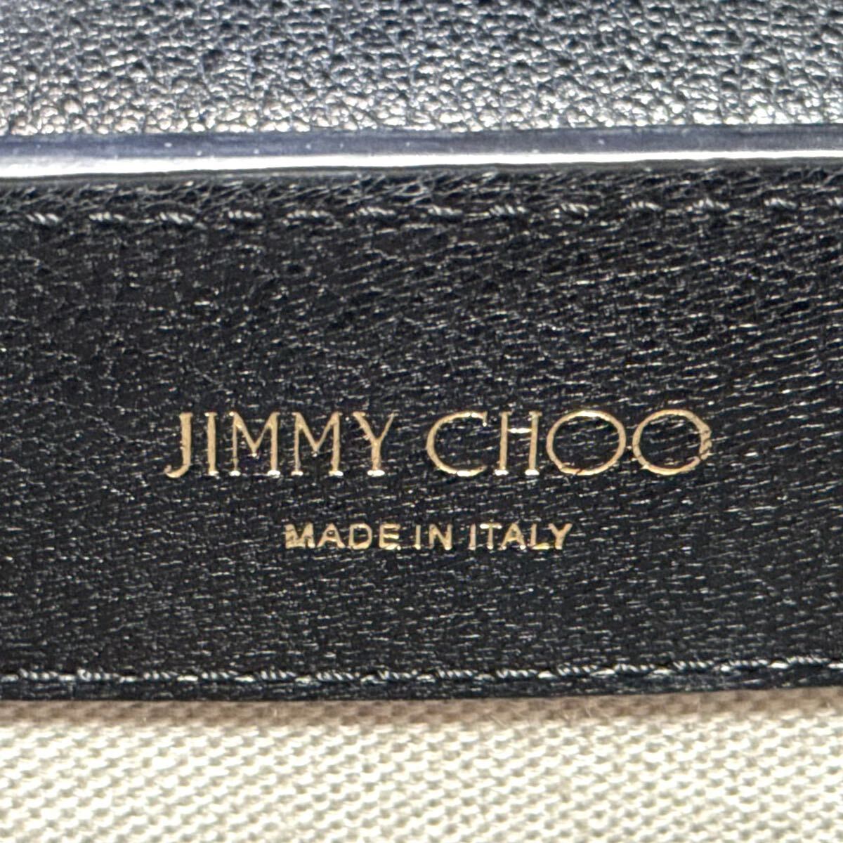 良品 JIMMY CHOO ジミーチュウ 定価約20万 ハンドバッグ トートバッグ ショルダーバッグ REBEL ブラック 黒 レザー ゴールド金具_画像10