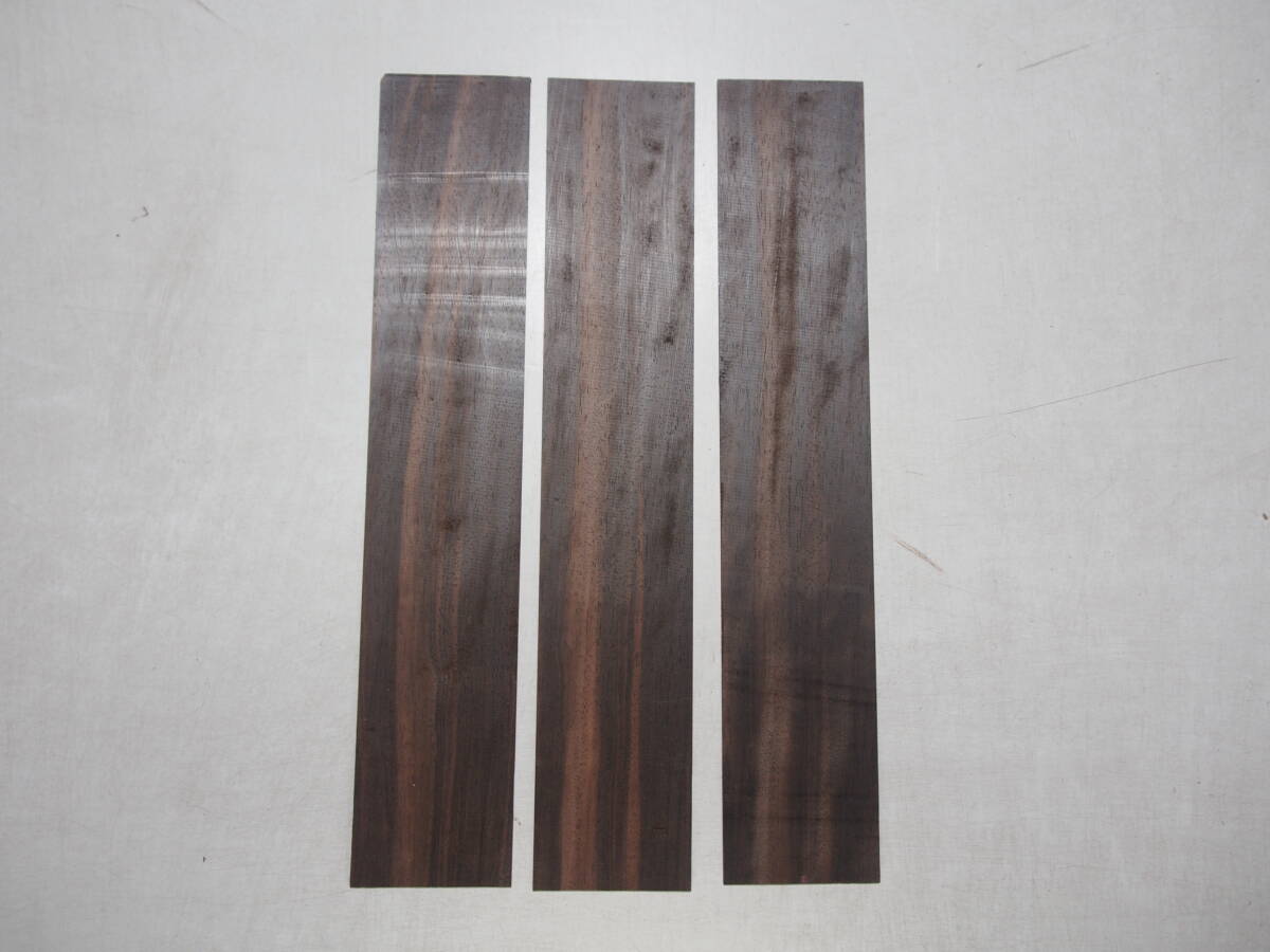 黒檀の薄板　3枚　 No.13　290×55×1.6ミリ_画像3