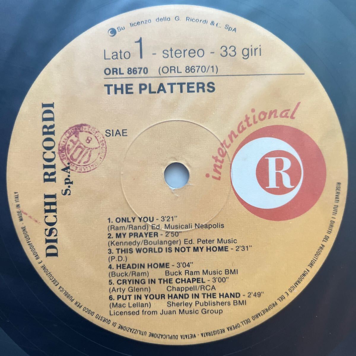 LP 稀少盤 The Platters ザ・プラターズ / The Original Platters 20 Classic Hits / 9100 049 他 まとめて2枚セットの画像6