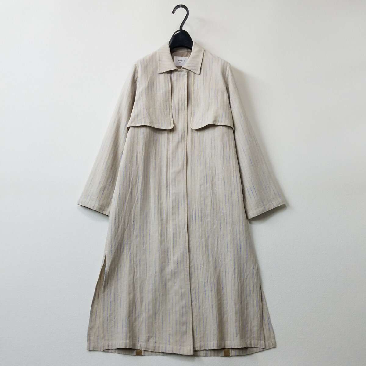 20 year SS/ Ame li Vintage /lai knee turn-down collar coat /S/ beige / regular price 26400 jpy /AMERI VINTAGE/ Ame li/ springs /to wrench 