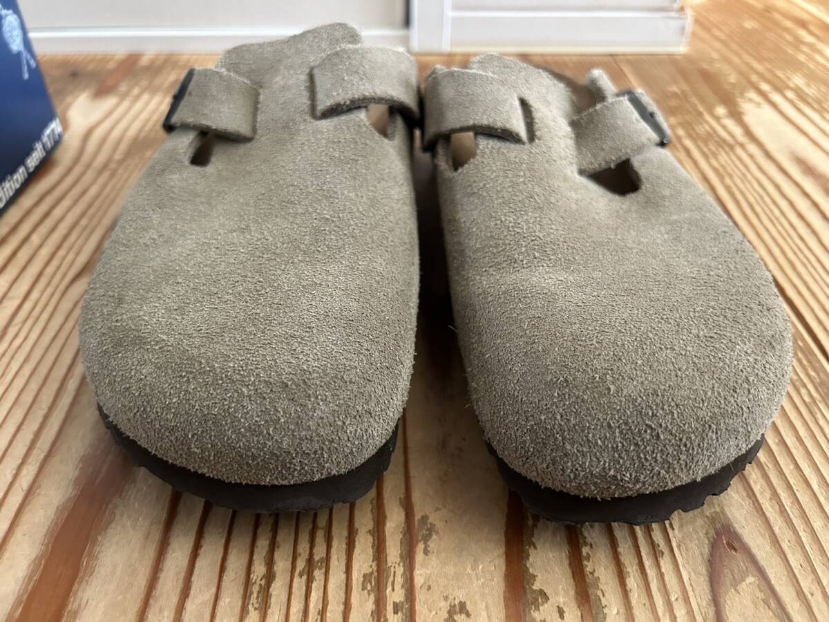 箱付 BIRKENSTOCK BOSTON スウェード ベージュ系 サイズ39 25センチ 程度良 ビルケンシュトック ボストン_画像8