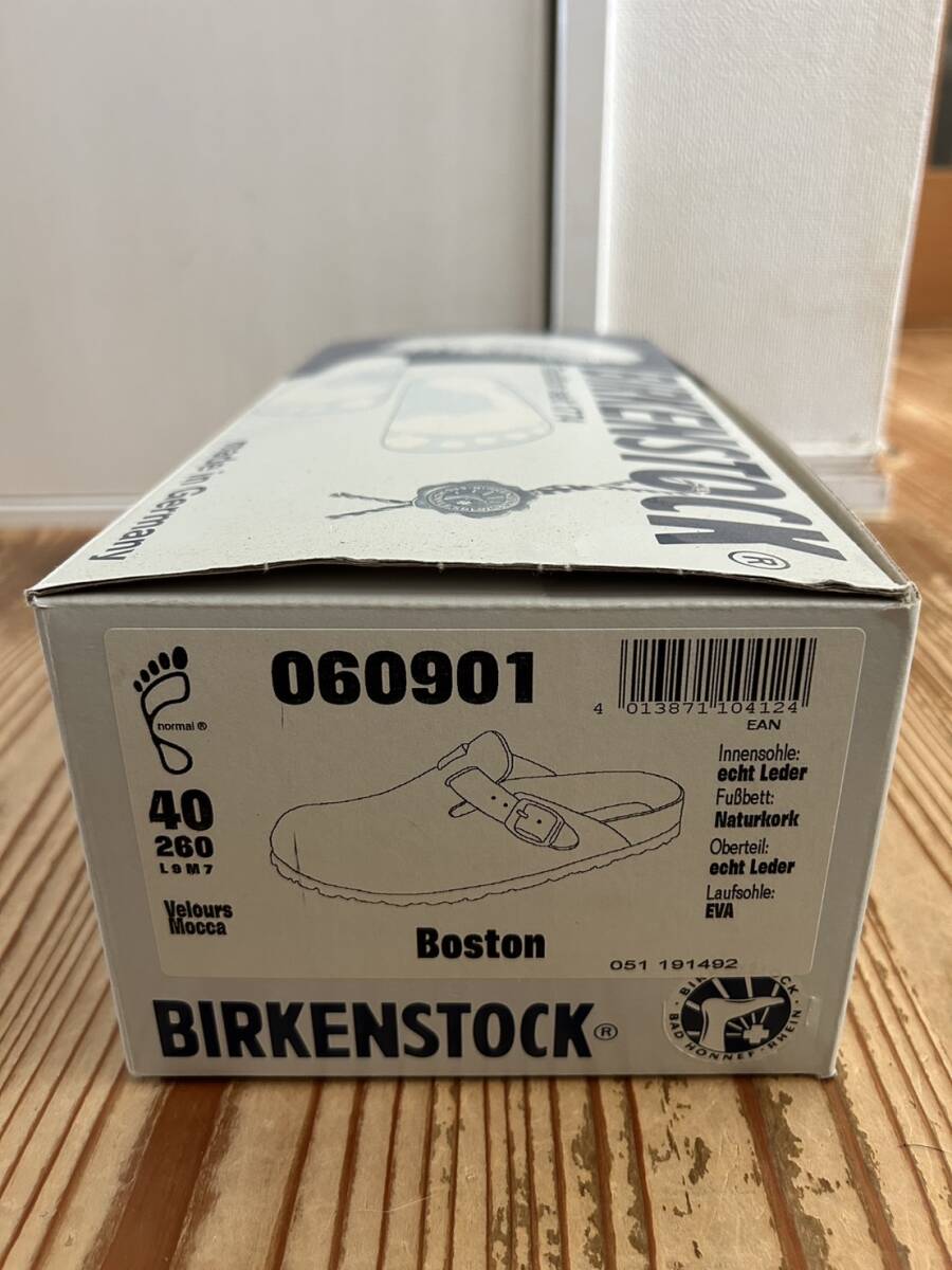 箱付 BIRKENSTOCK BOSTON スウェード ベージュ系 サイズ39 25センチ 程度良 ビルケンシュトック ボストン_画像10