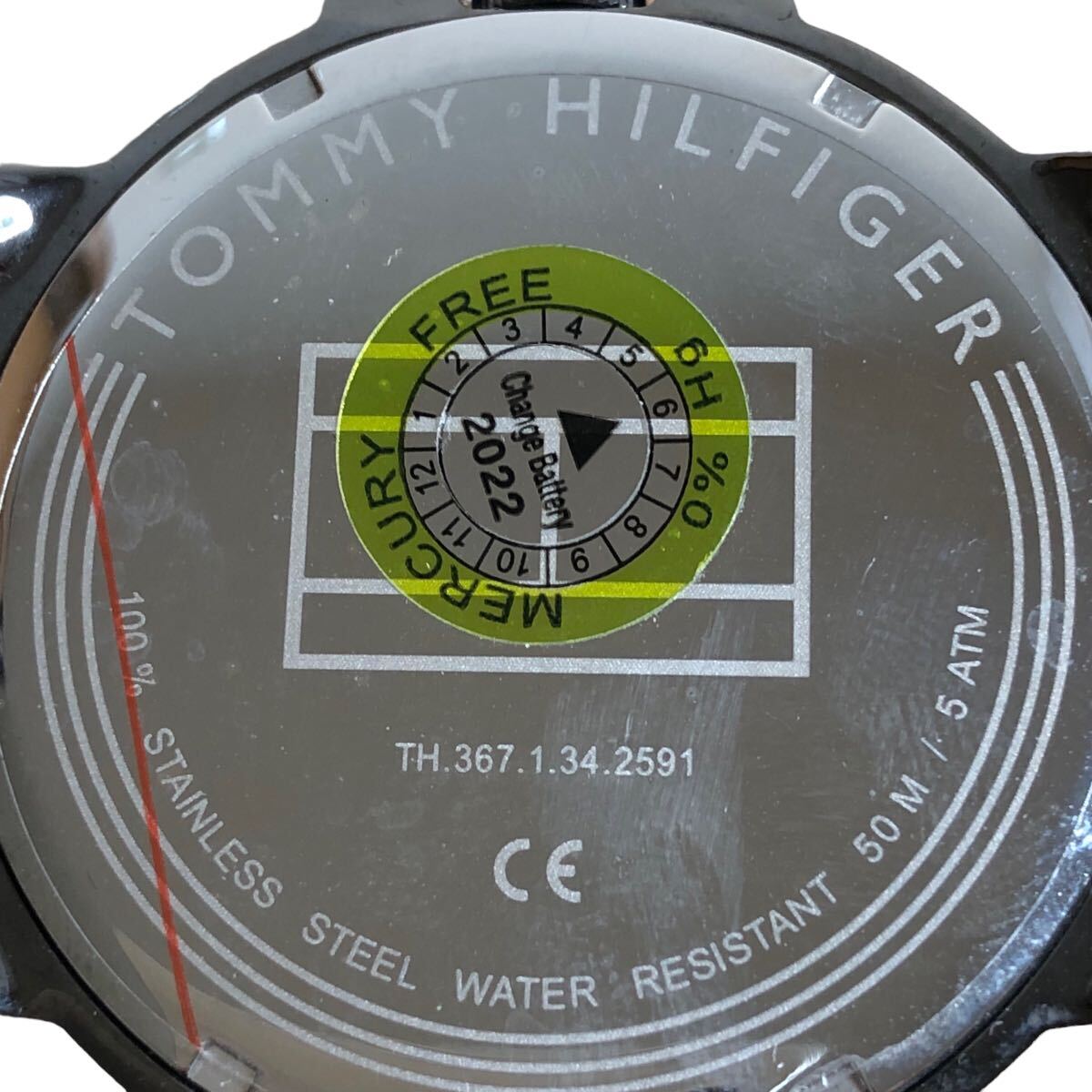【1円】トミーヒルフィガー TH.367.1.34.2591 腕時計 ラバーベルト メンズ ブラック文字盤の画像5