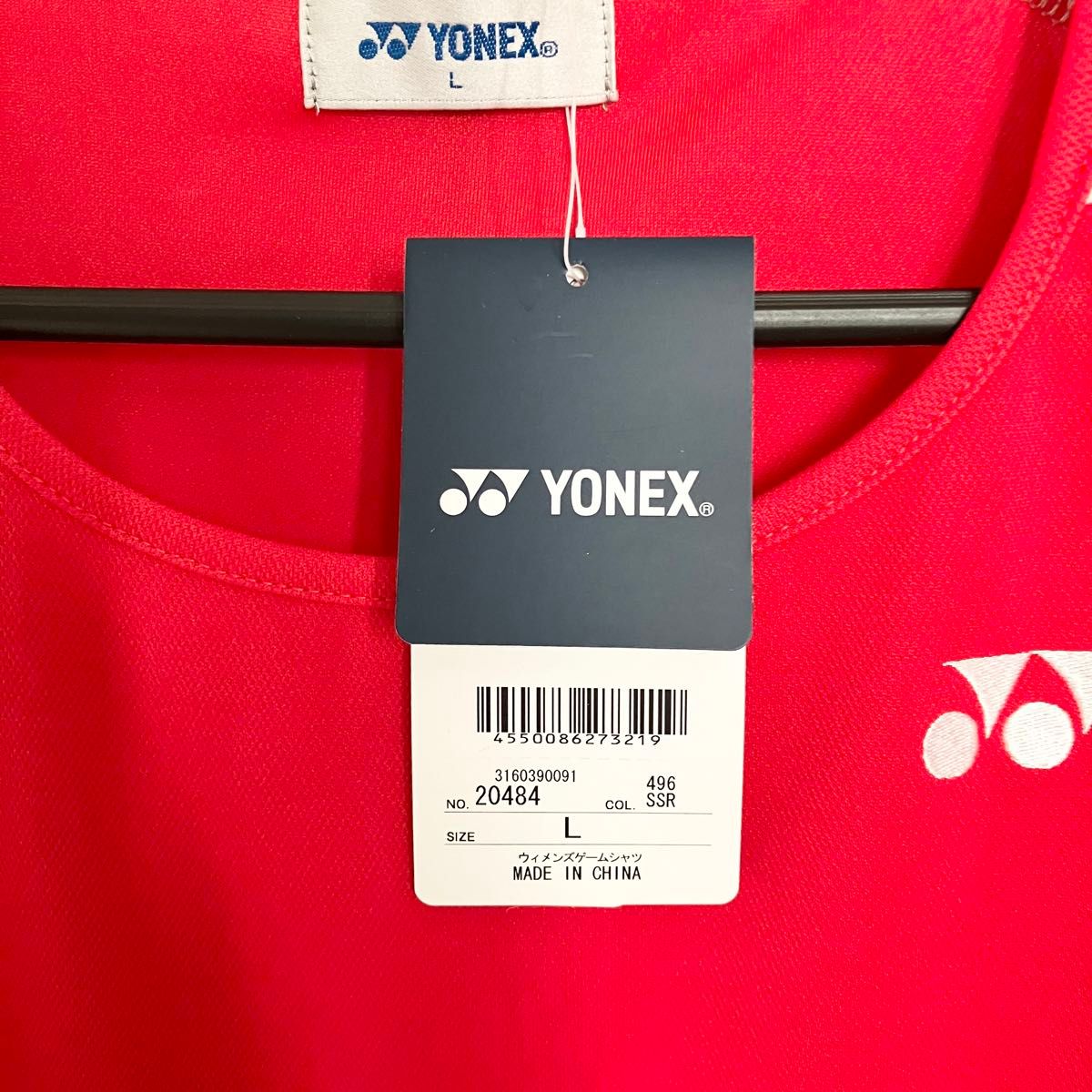 ヨネックス YONEX テニスウェア レディース ウィメンズ ゲームシャツ 20484 Lサイズ サンセットレッド 未使用