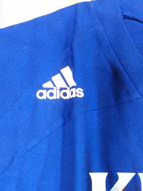 【激レア/未使用/非売品】◆アディダス『JFA公認/半袖Tシャツ』1996年製品/Lサイズ/色：ブルー/綿100%