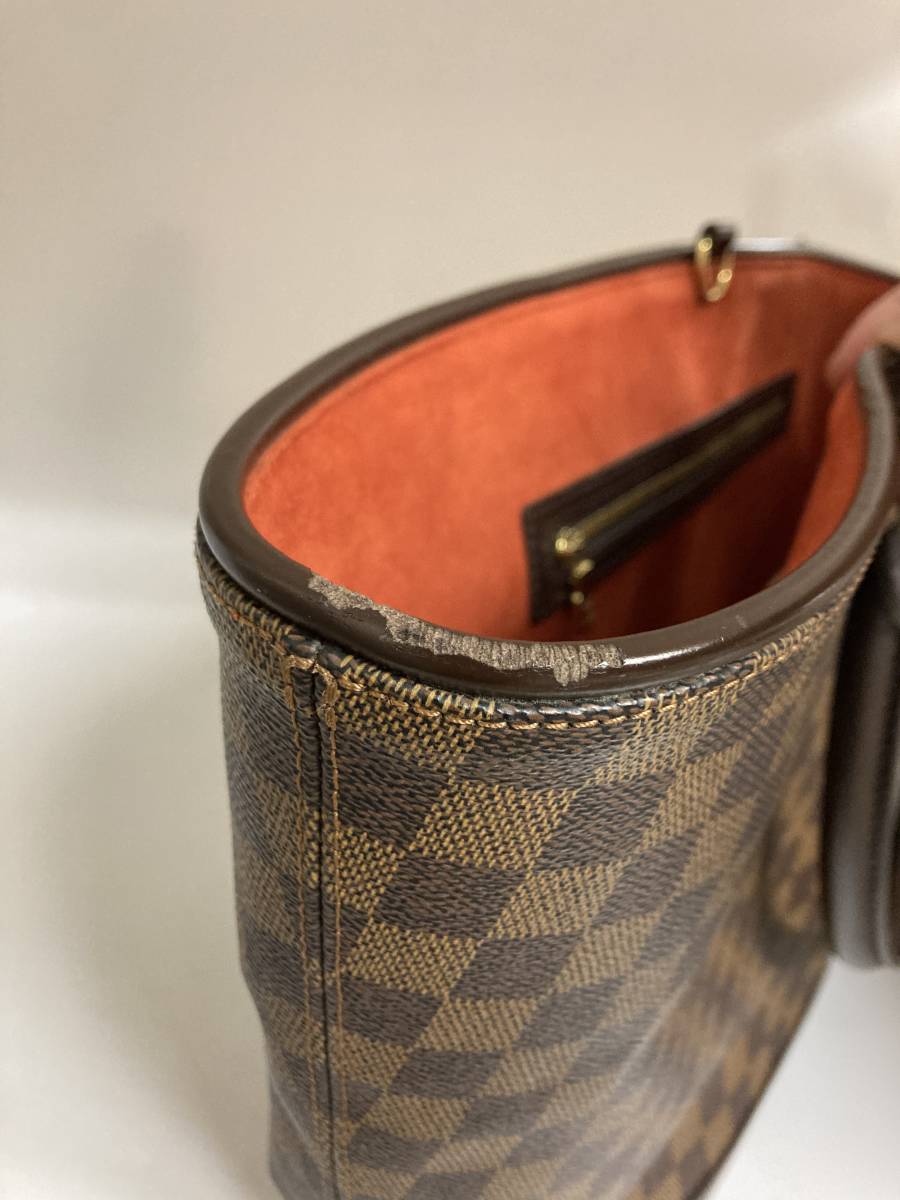 １円スタート！LOUIS VUITTON ルイヴィトン　 ダミエ マノスク　レディース トートバッグ　ブラウン_画像7