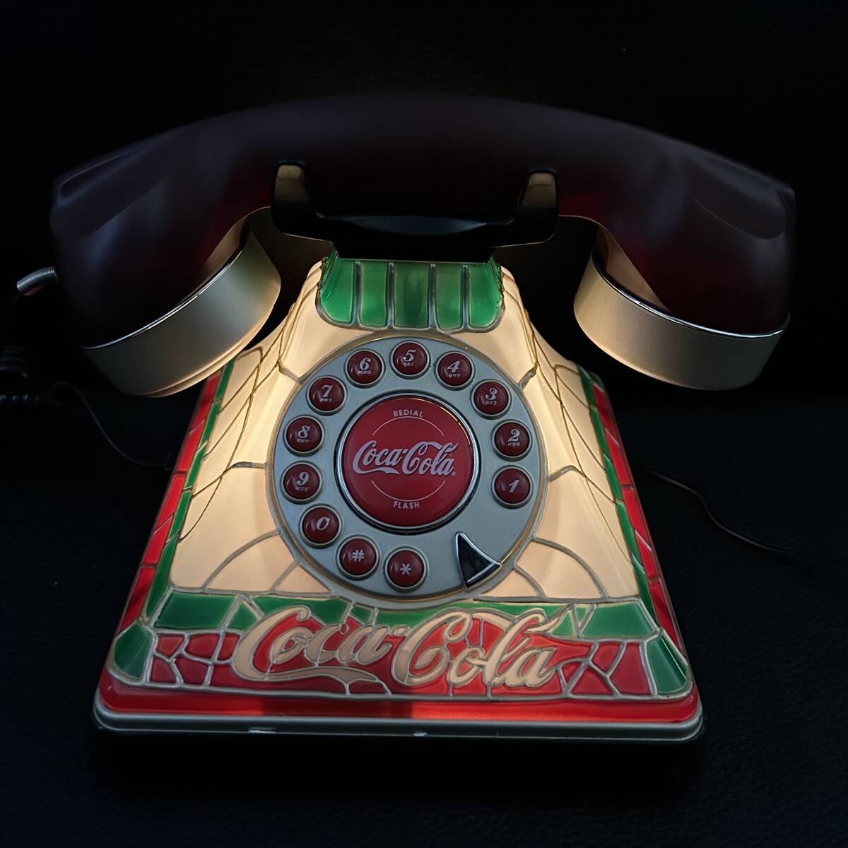  Vintage * Coca * Cola / Tiffany витражное стекло стиль / телефонный аппарат телефон *