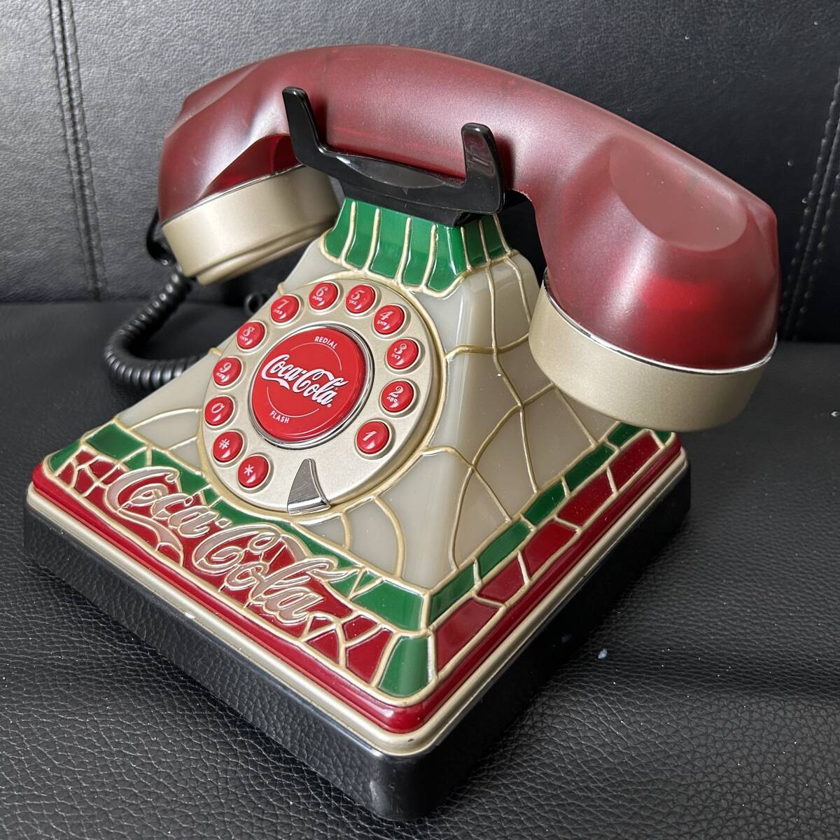  Vintage * Coca * Cola / Tiffany витражное стекло стиль / телефонный аппарат телефон *
