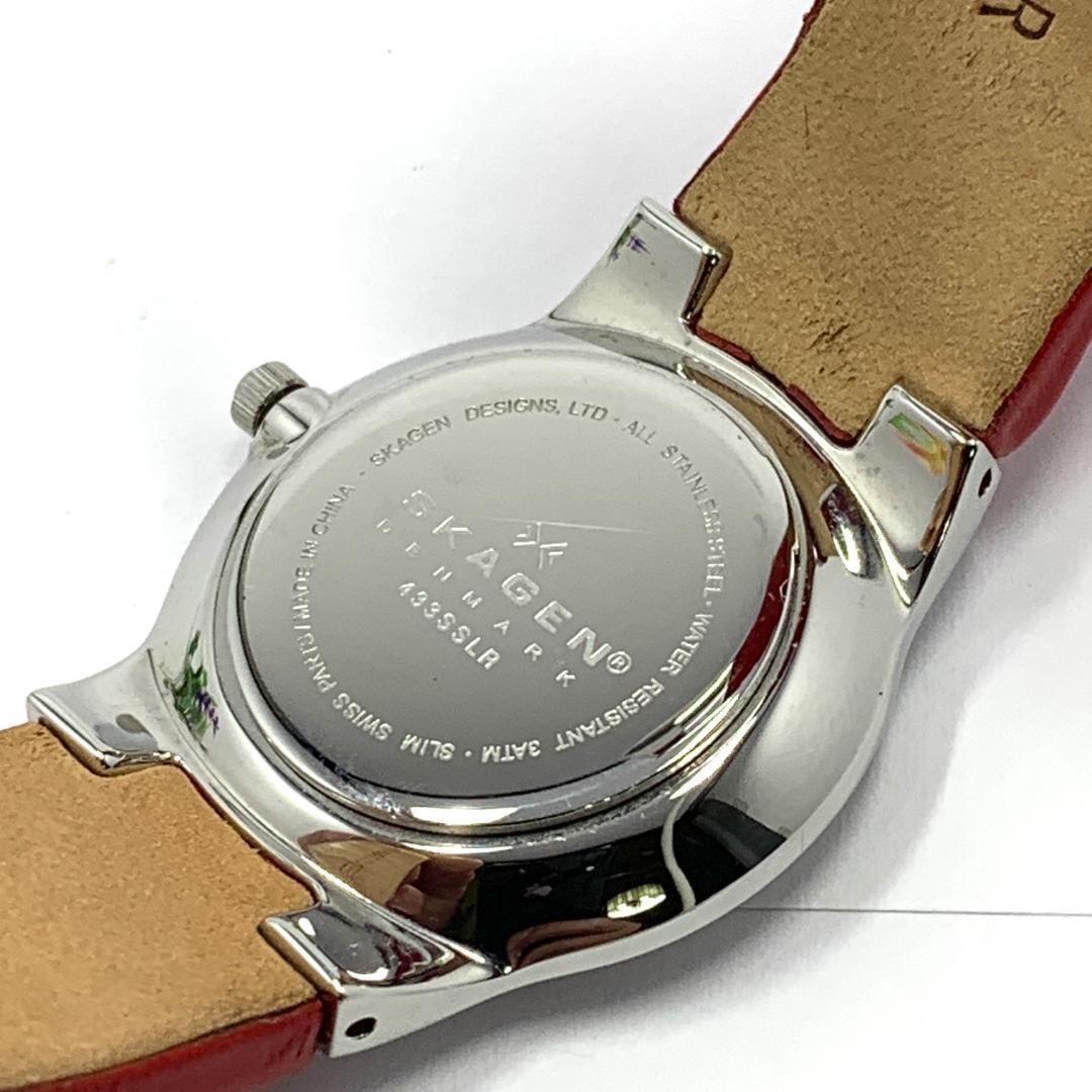 287 SKAGEN スカーゲン デンマーク レディース 腕時計 スモールセコンド クオーツ式 新品電池交換済 人気 希少_画像10