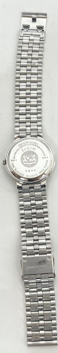 ELGIN エルジン 999.5 PLATINUM DIAMOND FK-1057-E プラチナ ダイヤモンド クォーツ 腕時計_画像5