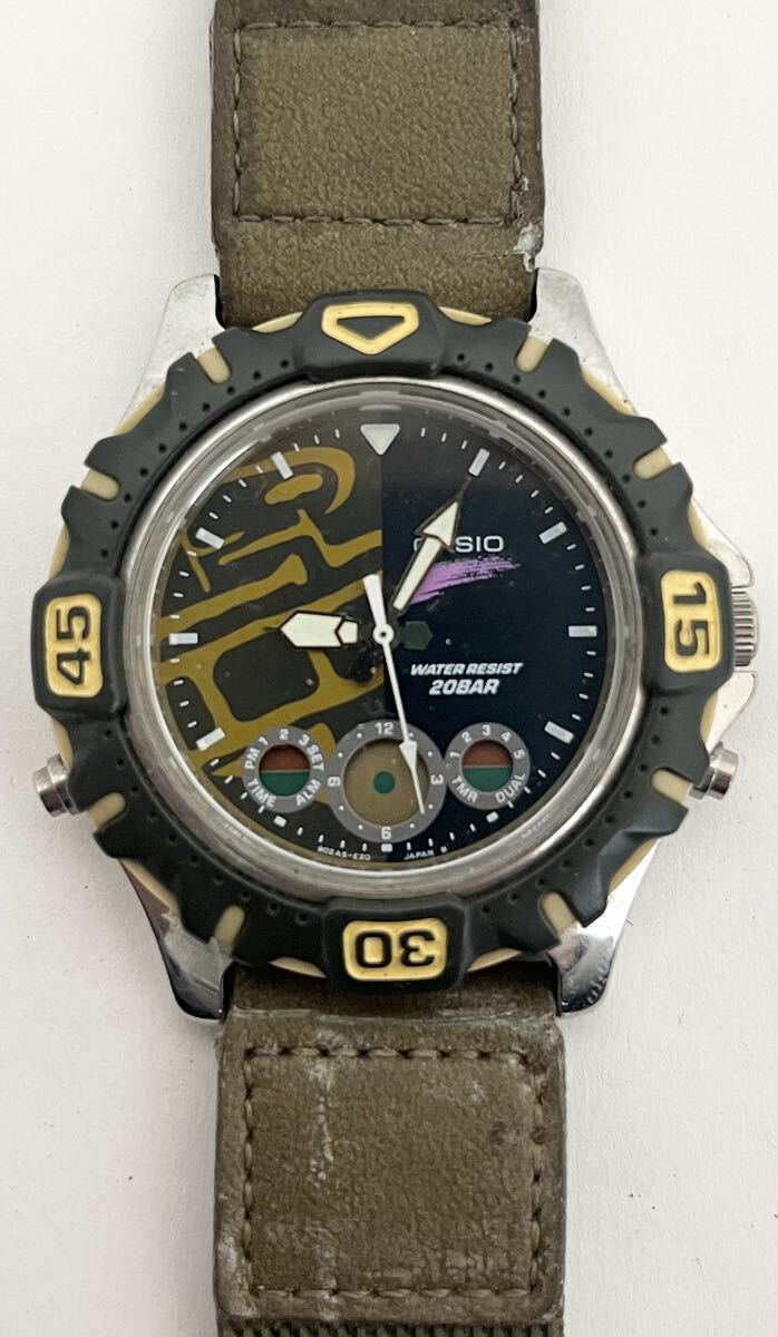 CASIO　カシオ　AD-731　ハイブリッド　ダイバー　20BAR　腕時計　メンズ　クオーツ_画像2