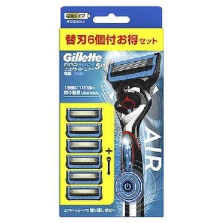 ジレット プログライド エアー 電動 本体 替刃6コ付の画像1