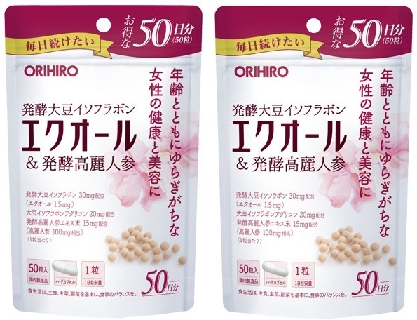 ORIHIRO エクオール＆発酵高麗人参徳用 2袋_画像1
