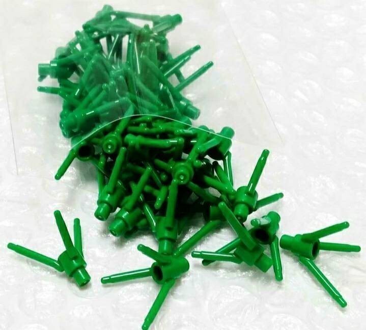 50 шт стебель лист зеленый LEGO Lego не собранный не использовался детали зеленый 