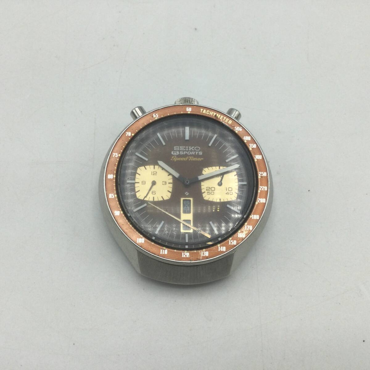 EE3●＜AT/不動＞腕時計 ジャンク フェイスのみ SEIKO セイコー メンズ 自動巻き 5スポーツ スピードタイマー 6138-0040 現状品 ●_画像1