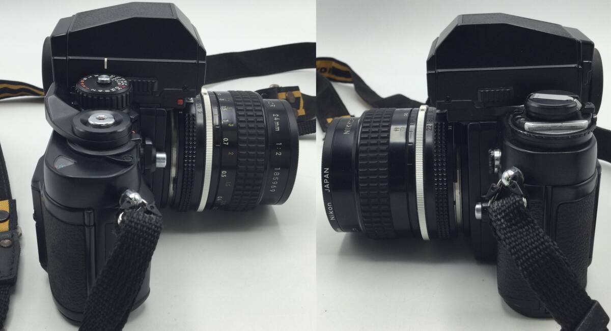 RR153☆＜動作/精度未確認＞ジャンク Nikon ニコン F3 HP MF-14 レンズ NIKKOR 24mm 1:2 フィルムカメラ 現状品 ☆_画像2