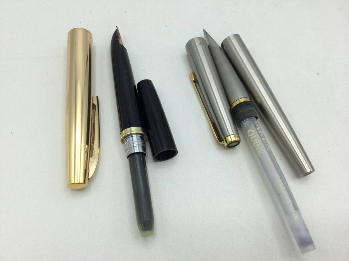 BB30● 万年筆 2点セット / PILOT パイロット ペン先 18K 750 / PARKER パーカー / 筆記用具 現状品 ● _画像10