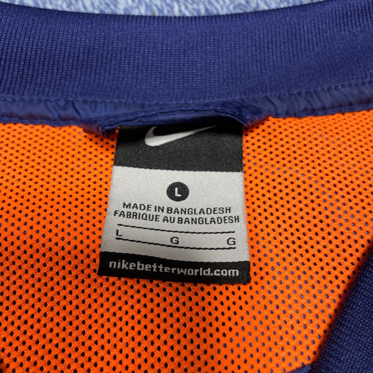NIKE Nike short sleeves nylon shirt Wind breaker men's size L warm-up 