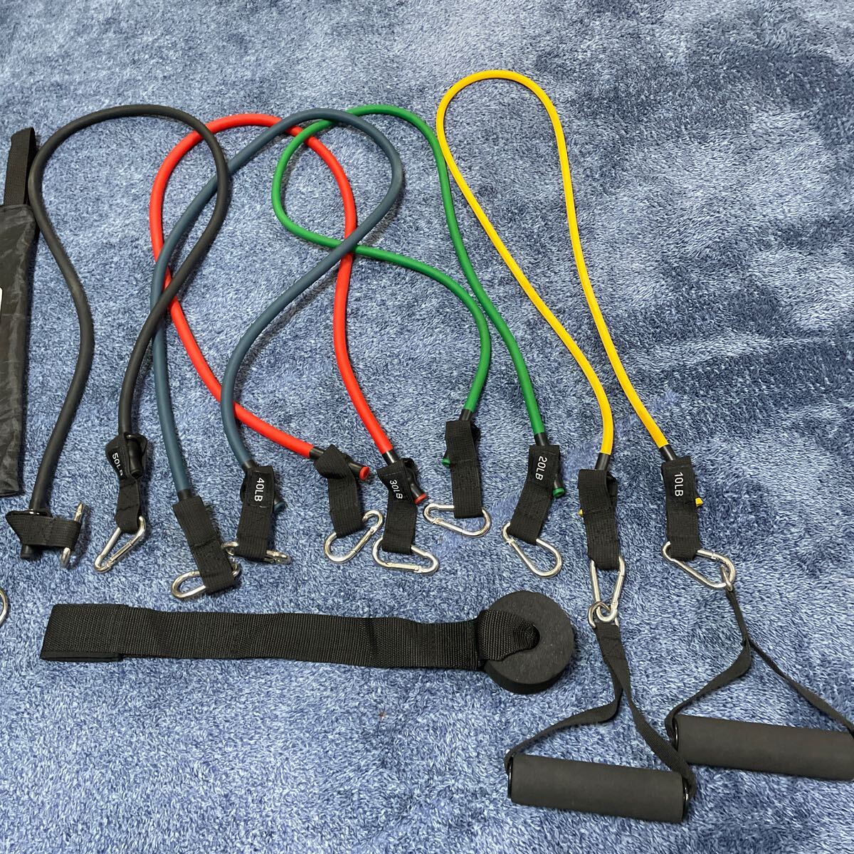 トレーニングチューブセット ゴム ストレッチ バンド エクササイズ セット フィットネス エキスパンダーRESISTANCE BAND KIT_画像4