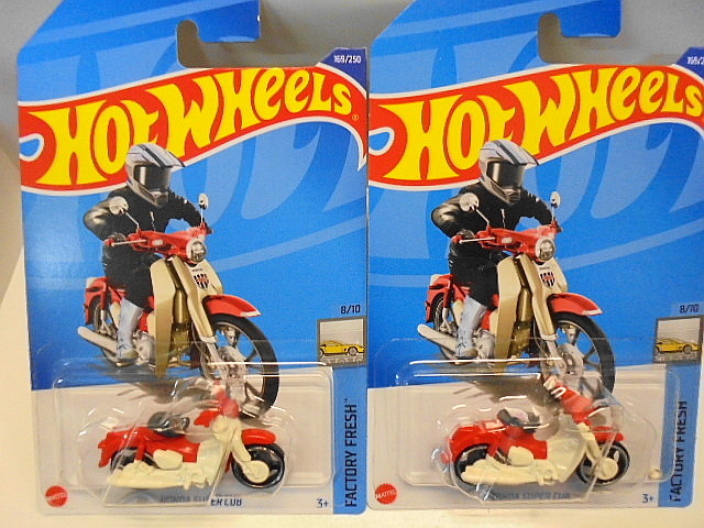 Hotwheels ホンダ スーパーカブ 2台セット ミニカー ホットウィール バイク オートバイの画像1