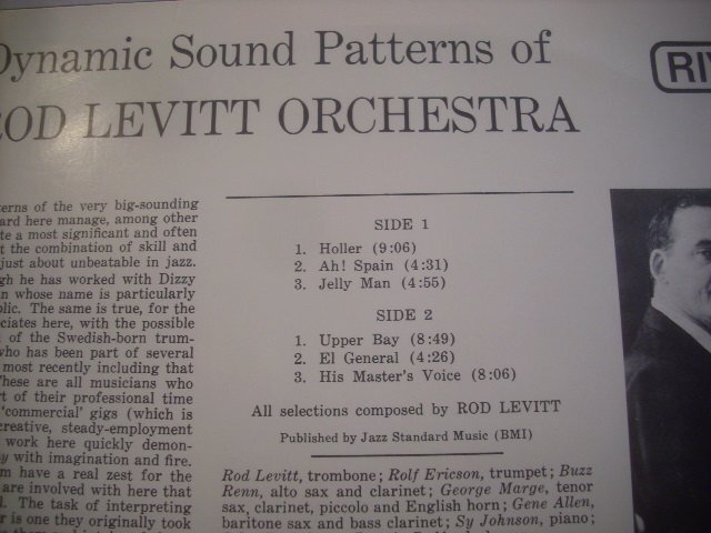 ● 輸入USA盤 LP THE DYNAMIC SOUND PATTERNAS OF THE ROD LEVITT ORCHESTRA / ロッド・レヴィット RIVERSIDE RLP12-471 ◇r60315_画像3