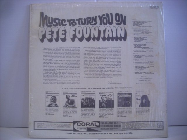 ● 輸入USA盤 LP PETE FOUNTAIN / MUSIC TO TURN YOU ON ピート・ファウンテン 1967年 CORAL CRL 757496 ◇r60315_画像2
