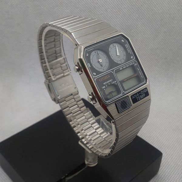 CITIZEN　シチズン　アナデジ　ANA-DIGI TEMP　電池切れ　ジャンク品　外装綺麗　腕時計　男性用　メンズ　中古品_画像4