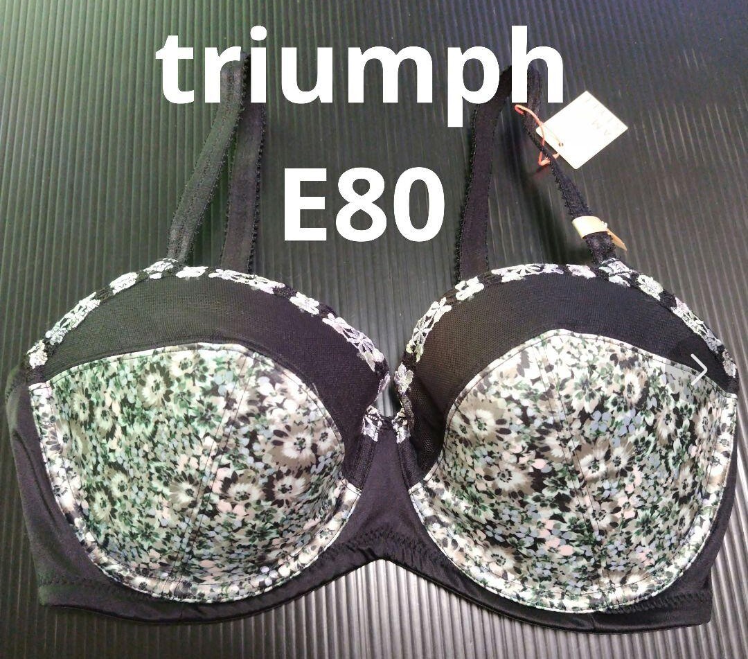 トリンプブラ E80 ブラジャー ランジェリー 下着 インナー triumph 黒_画像1