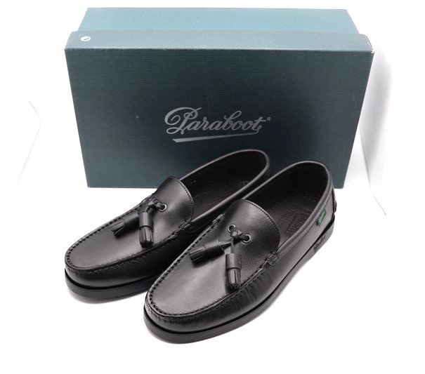【未使用】Paraboot×ユナイテッドアローズ　MARINE　UK6サイズ　24.5㎝ 　ローファー/靴/タッセル/ブラック/黒/革靴