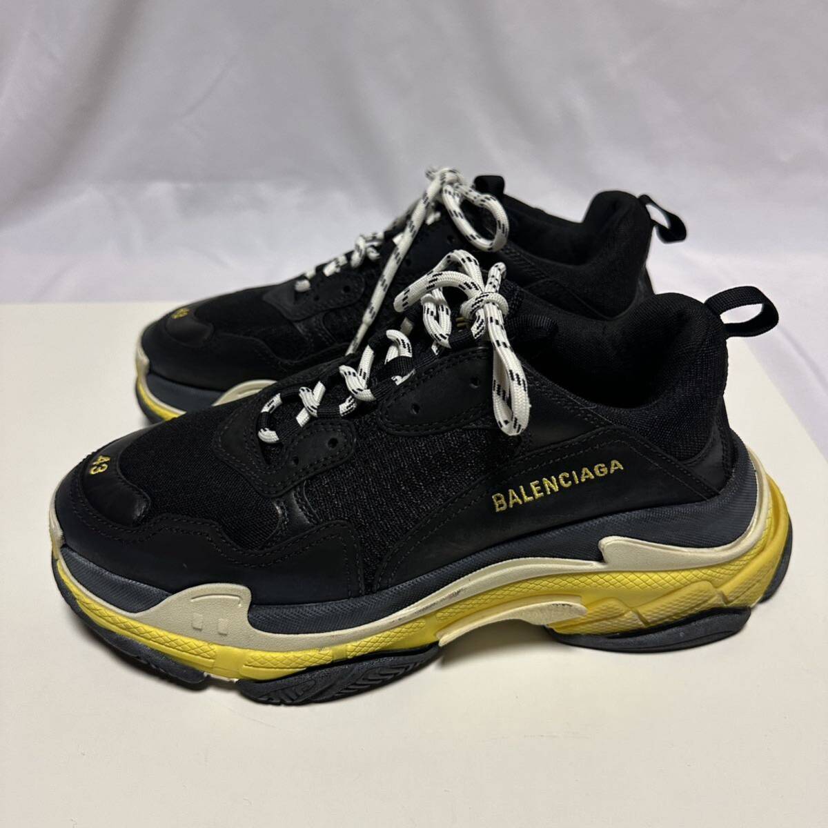 正規品◇BALENCIAGA バレンシアガ triple s トリプルS ブラック イエロー スニーカー 43 メンズ_画像2