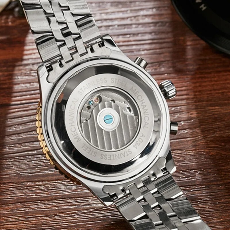 特価 新品 未使用 腕時計 機械式 自動巻き メンズ アナログ ステンレス ビジネス エレガント 防水 耐衝撃 c2487_画像5