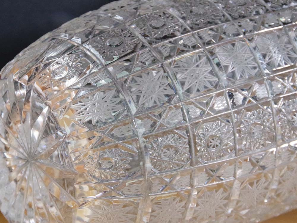 KAMEIガラスフラワーベースCHEVALIERカメイクリスタル花瓶花入花器現状長期保管品_画像9