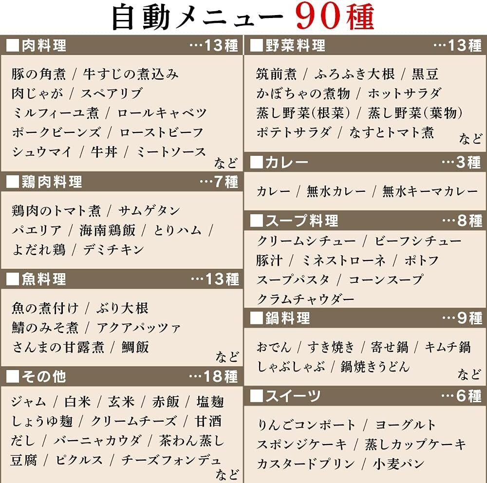 アイリスオーヤマ電気圧力鍋 圧力鍋 4L 3~4人用 低温調理可能 卓上鍋 予約機能付き 自動メニュー90種類 