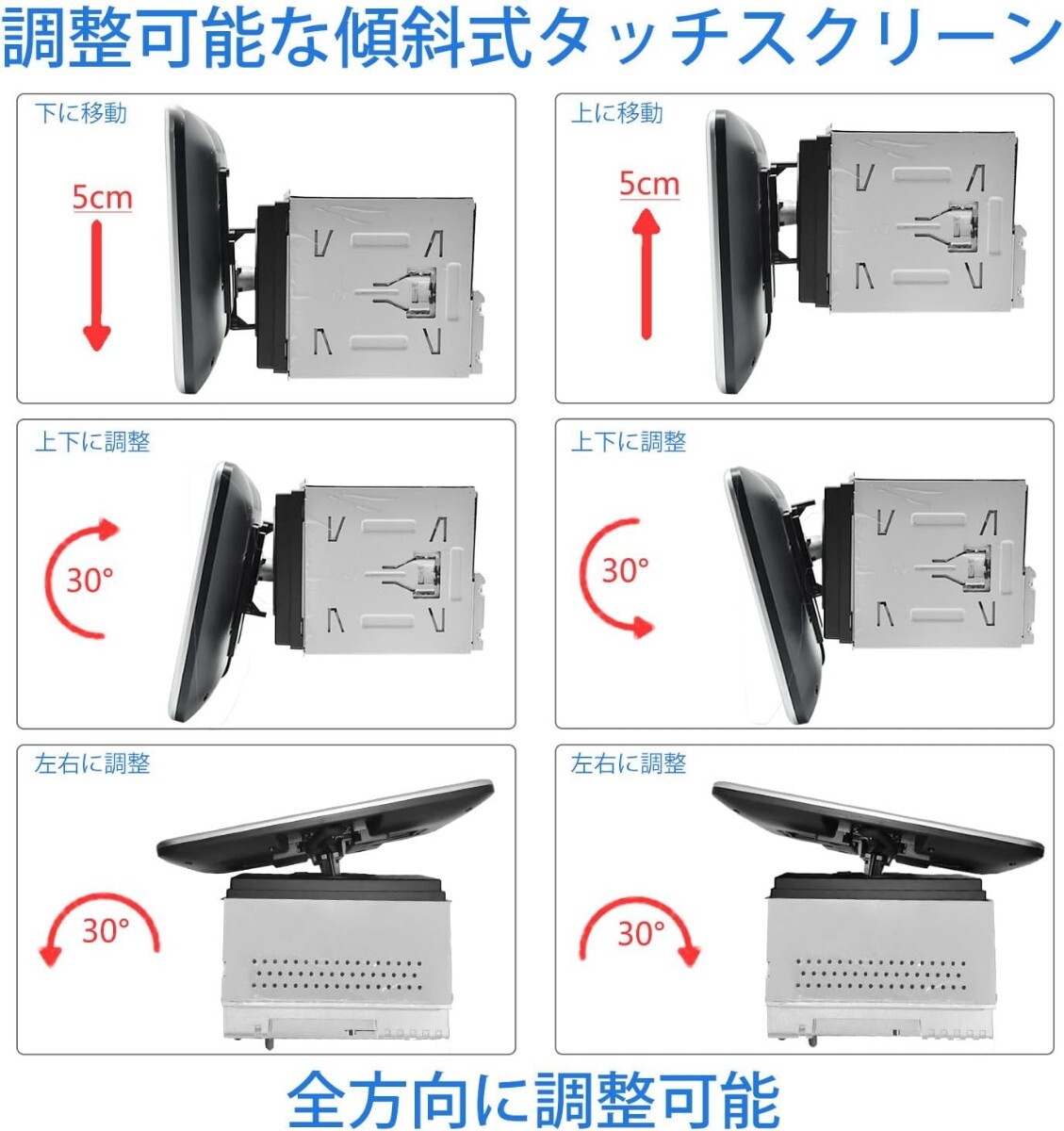 IYING ディスプレイオーディオ 10インチ 2din 4コア 4G+64G Androidカーナビ ワイヤレス CarPlay＆Android Auto アップルカープレイ