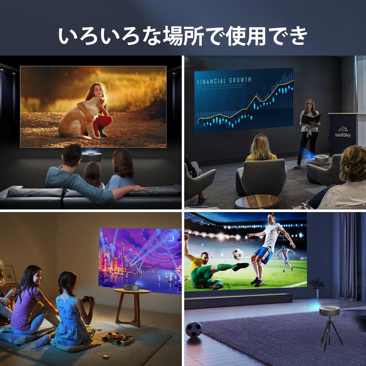 プロジェクター【EXTEDRG 2024進級版】 18000LM高輝度 リアル プロジェクター【EXTEDRG 2024進級版】 18000LM高輝度 リアル