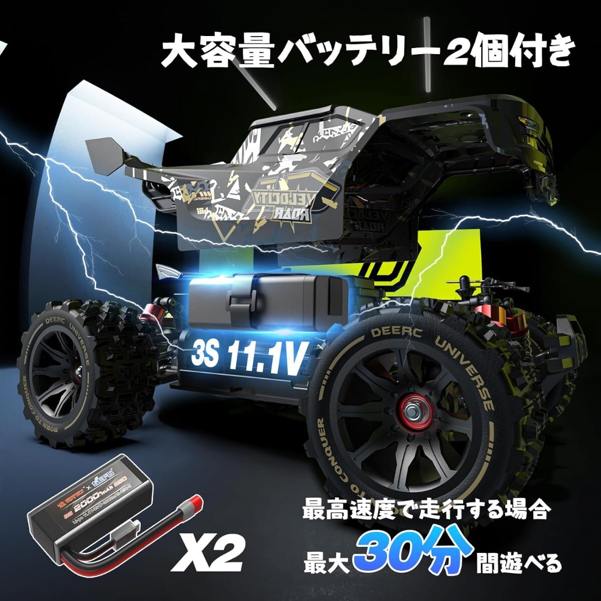 ラジコンカー オフロード 高速 4WD 1/14 RCカー 時速76km/h 独立懸架 無段階制御 ブラシレスモーター リモコンカー おもちゃ