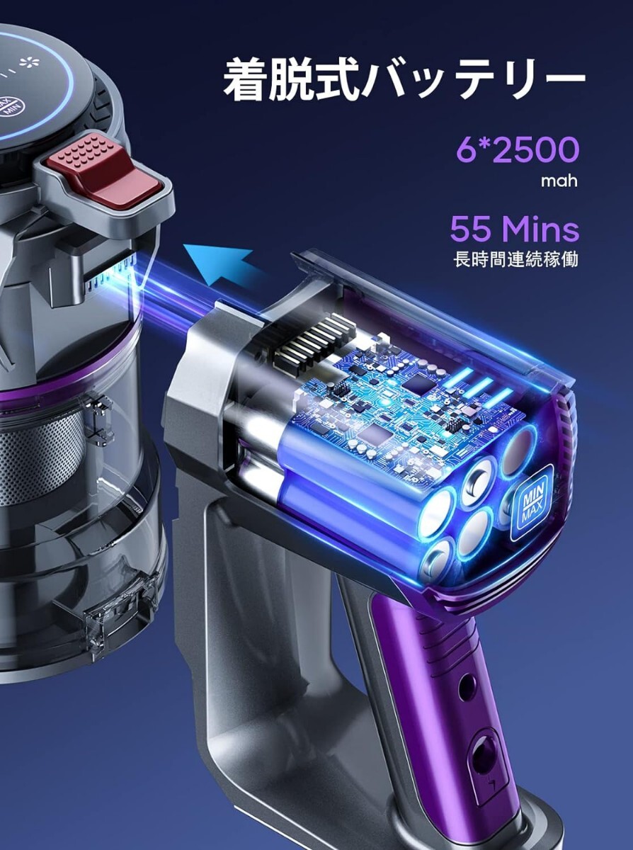 11550円 コードレス掃除機 450W 38Kpa 掃除機 コードレス タッチ 11550円 コードレス掃除機 450W 38Kpa 掃除機 コードレス タッチ