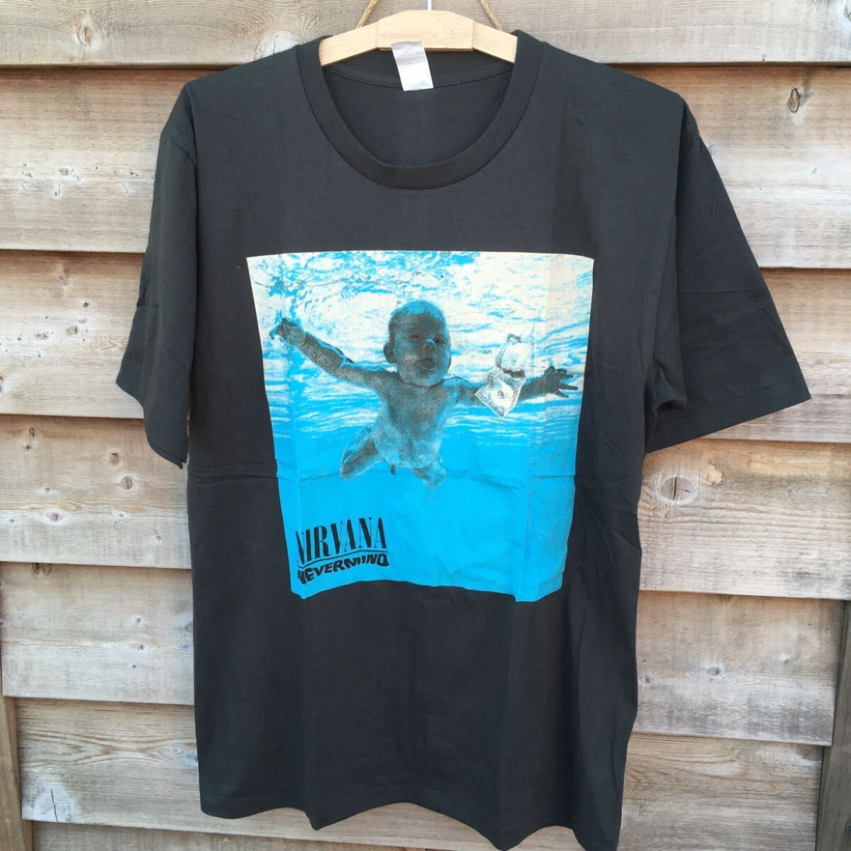 90年代バンド ニルヴァーナ　Nirvana NEVERMIND L バンドTシャツ　ロックTシャツ used 古着