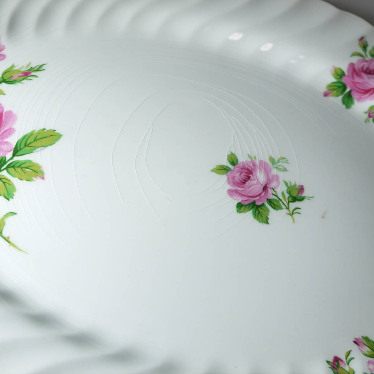 ジョンソン ブラザーズ Johnson Brothers Ironstone Snowhite Regency Pink roses プレート 7枚セット 未使用 長期保管品 お皿 レトロの画像10