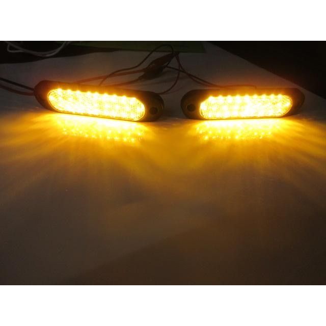 12ｖ 24v 兼用 LEDリフレクター 楕円形 アンバー オレンジ ウィンカー