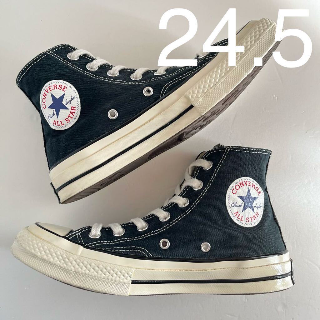 CONVERSE コンバース CHUCKTaylor チャックテイラー ct70 旧パッチ ハイカット ブラック 黒 us5.5 24.5cmの画像1