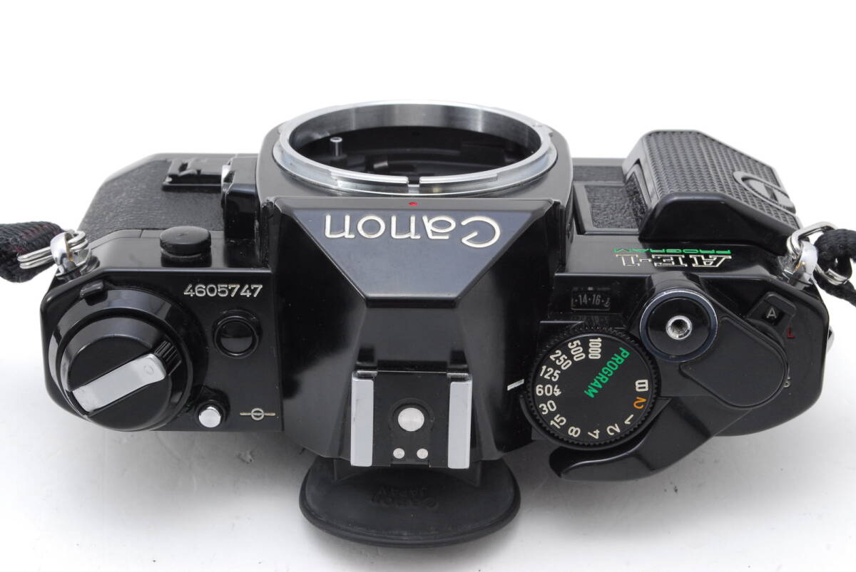 【良品】 Canon AE-1 Program 35mm SLR Film Camera Black Body キヤノン 一眼レフ フィルムカメラ 撮影 #1274の画像3