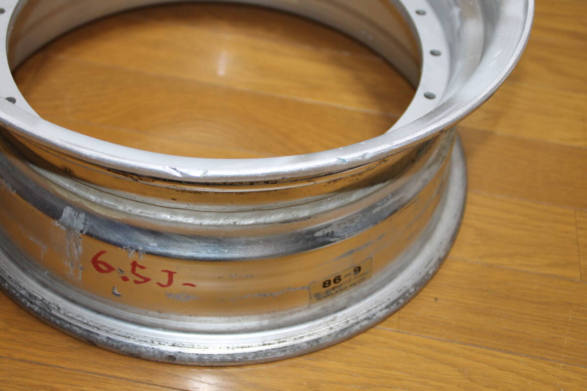 ★ジャンク SSR メッシュ スターフォーミュラー 15×6.5 4穴 PCD114.3 +5 タイプA スピードスター リムのみ１本レストア リバレル AE86に★の画像9