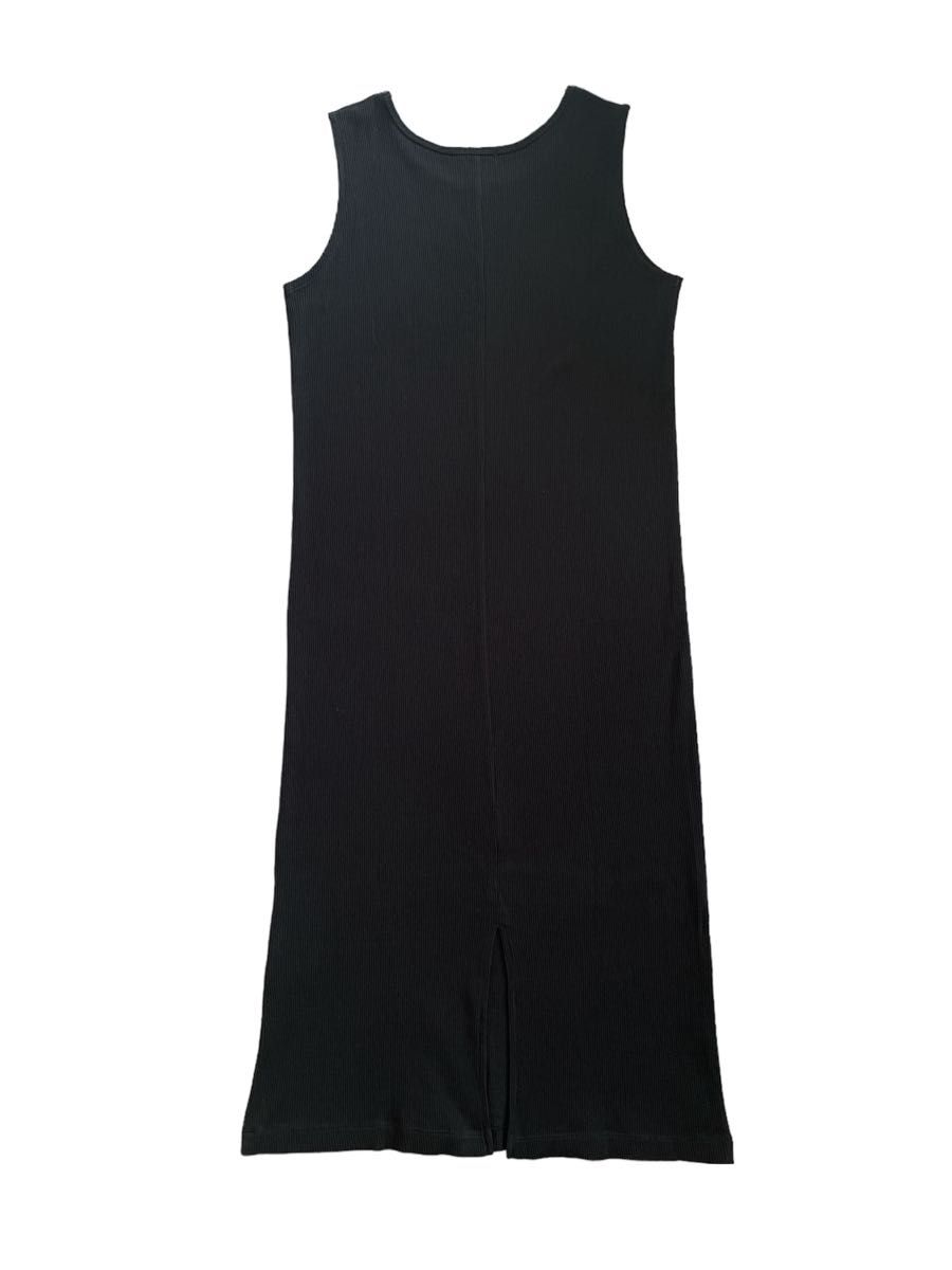 LEPSIM  セットアップ　ワンピース　ロング　スカート　カーディガン　リブニット　ノースリーブ　 ブラック　 黒　フリーサイズ