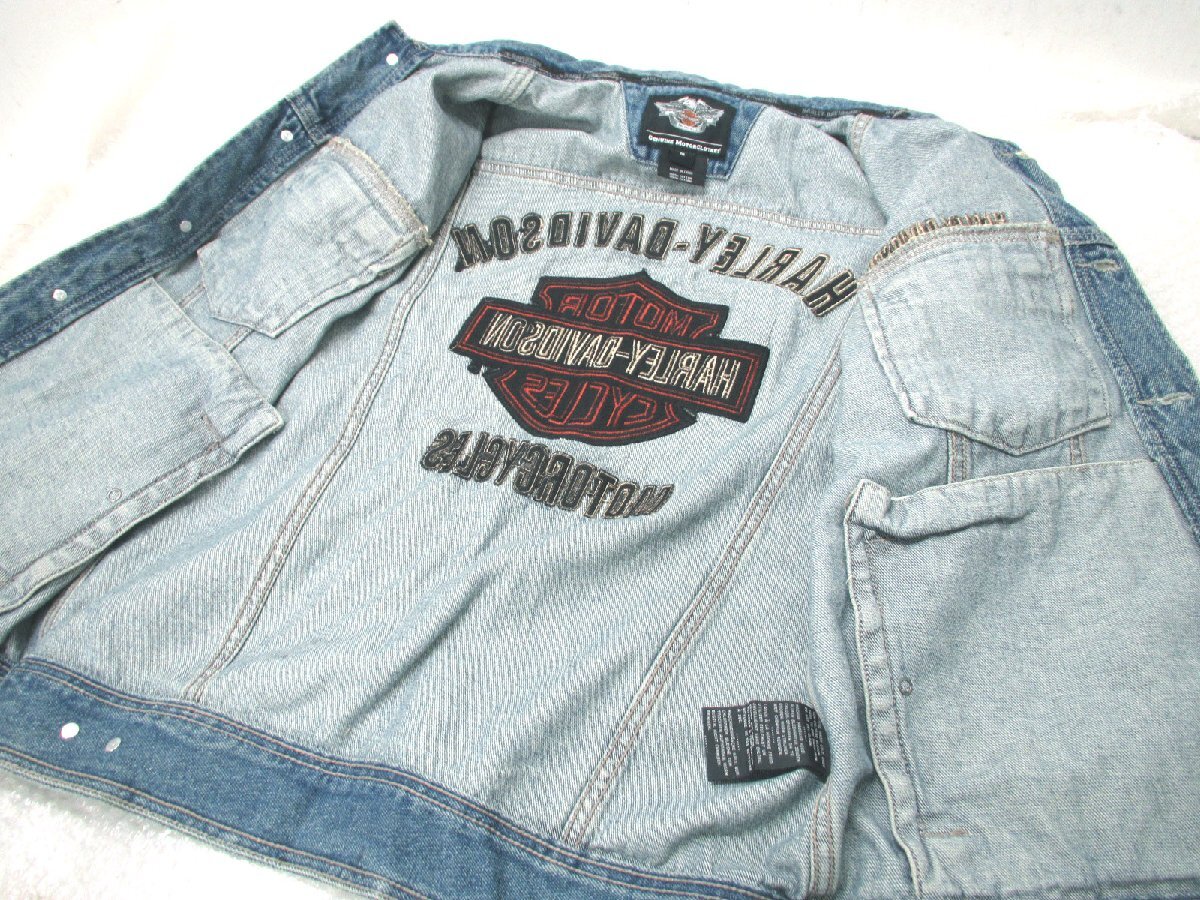 ■◆ HARLEY DAVIDSON ハーレーダビットソン　刺繍　デニムベスト Ｍサイズ_画像4