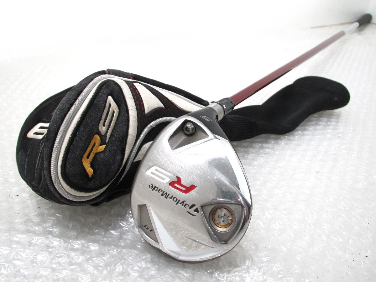 ■◆ TaylorMade R9 テーラーメイド フェアウェイウッド #5 19° シャフト Fujikura Motore 70 FLEX R ヘッドカバー付 ゴルフクラブの画像1